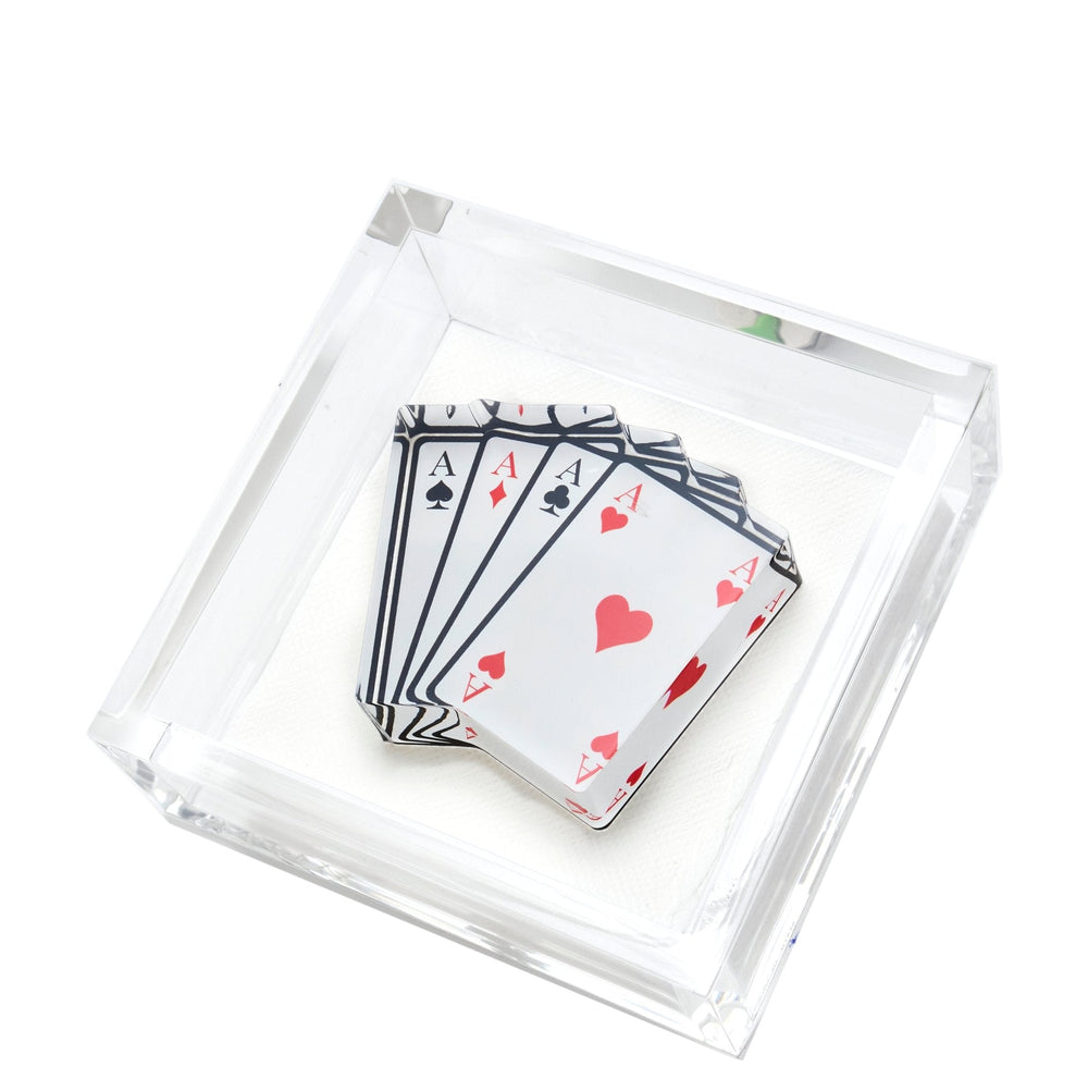 Aces Acrylic Cocktail Napkin Holder