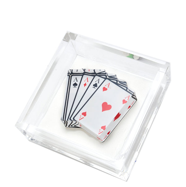 Aces Acrylic Cocktail Napkin Holder