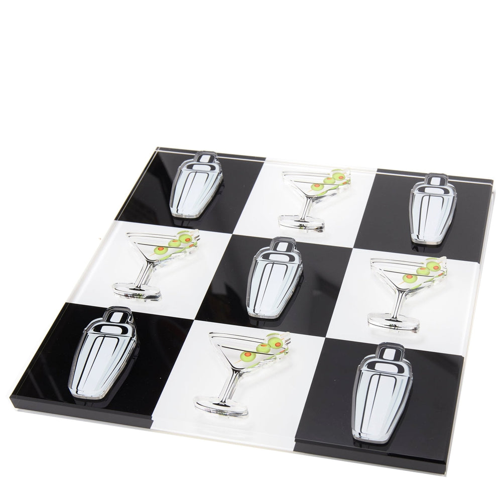 Martini Glass & Shaker Acrylic Tic Tac Toe
